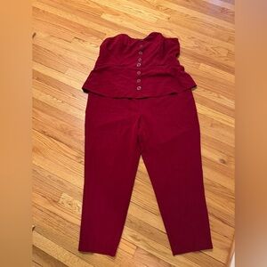 City Chic Red Jumpsuit